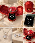 Dúo Caja Roja Mon Secret + Conjunto Aurora · Plata 925