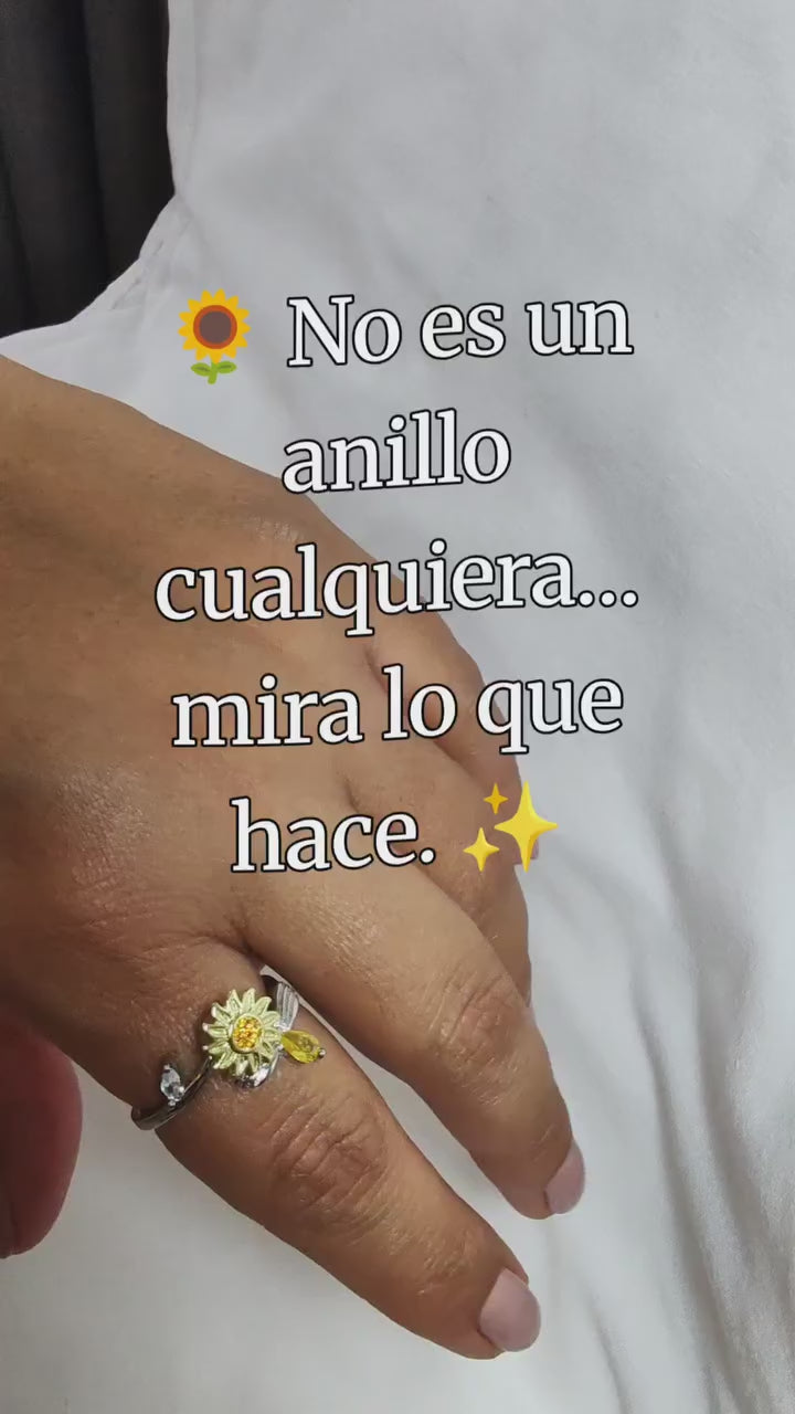 Anillo Girasol Giratorio